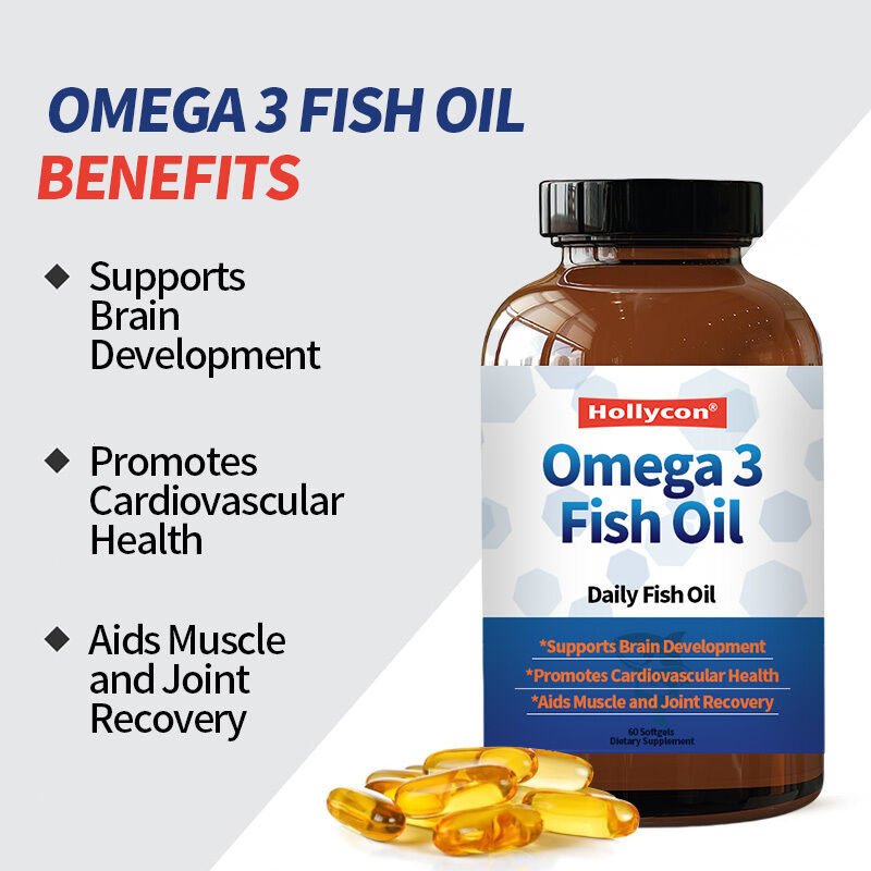 OEM tägliche Fischöl Omega 3 Ergänzung für Frauen und Männer mit EPA & DHA unterstützt Gelenkgesundheit Omega 3 Fischöl
