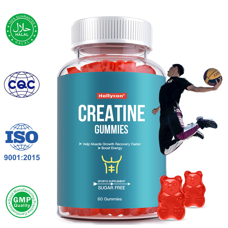 Hersteller Hilfe Muskelwachstum Erholung Schneller Energie-Boost Pre-Workout Gummibärchen Sport Nahrungsergänzung Zuckerfrei Kreatin Gummibärchen