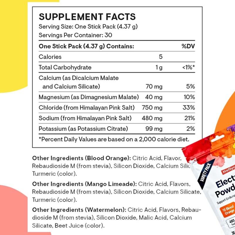 Elektrolytenpulverbeutel mit Natrium, Kalium und Magnesium für schnelle Hydratation und Ausdauersportleistung