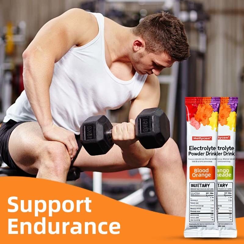 Elektrolytenpulverbeutel mit Natrium, Kalium und Magnesium für schnelle Hydratation und Ausdauersportleistung