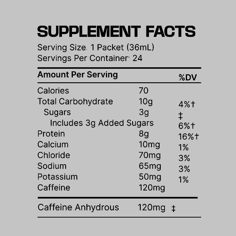 OEM/ODM 15g Proteinkollagen Oral Shot Nanohydrolysierte Koffeinhaltige Fitness-Rutinelle Flüssigkeitssupplement