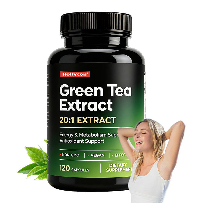Anpassungsfähige OEM-Extraktkapseln für grünen Tee und grünen Kaffeebohnen mit doppelter botanischer Formel und natürlichen Antioxidantien