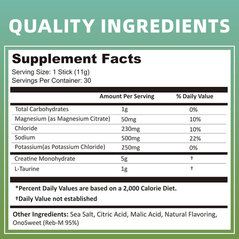 Customizable Creatine & Electrolyte Drink Mix - Quick Dissolving Sports Nutritional Powder with 24 Months Shelf Life