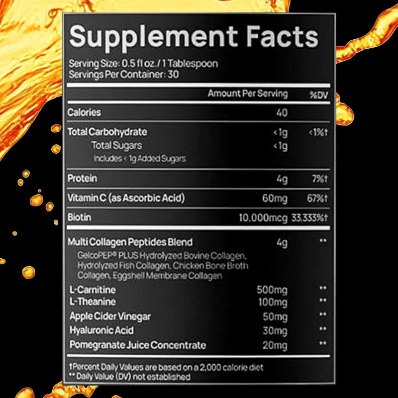 Flüssiges Kollagen aus mehreren Quellen mit ausgewogener täglicher Proteinzufuhr in Getränkfertigform