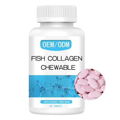 Alterndes kaubares Fisch-Kollagen-Antiglutathion kapselt Tablets für das Haut-Weiß werden ein