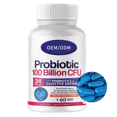Verlust-Gewichts-verdauungsfördernde Probiotic Bakterien Capsuless ergänzt 100 Milliarde CFU