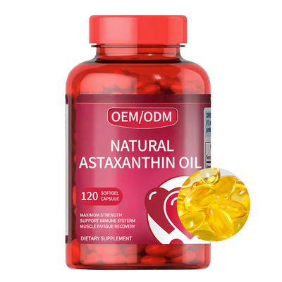 Kapselt natürliche Astaxanthin-Ergänzung 2000 MG Softgel Eigenmarken-Gewohnheit ein
