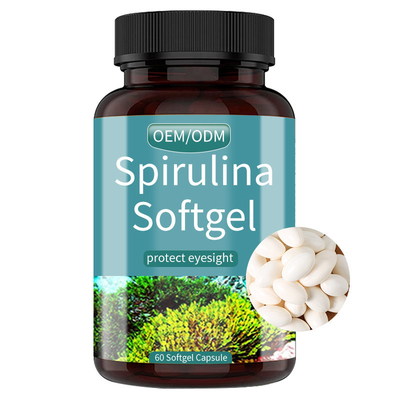 Kundenspezifischer Logo Spirulina Softgels Eye Health ergänzt ODM