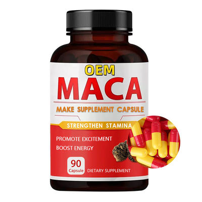 OEM Private Label Aphrodisiakum Schwarze Maca Wurzel Ergänzung Bio Maca Kapseln für Männer