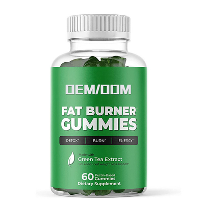Kundengebundene Tee-Metabolismus-Zusatzergänzungen Gummies Brenner des strengen Vegetariers fette grüner