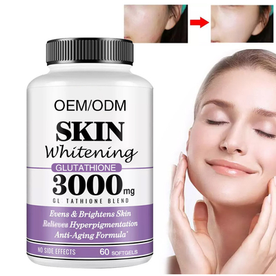 60 Stück Glutathion 500 mg Schönheits-Hautaufhellungskapseln in angepasster Form
