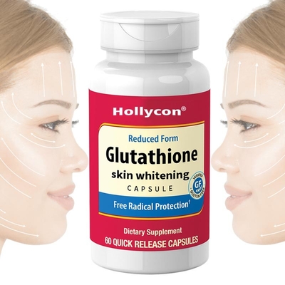 Kundenspezifischer Logo Glutathione Capsules Antioxidant Health enthäuten das Weiß werden von Kapseln
