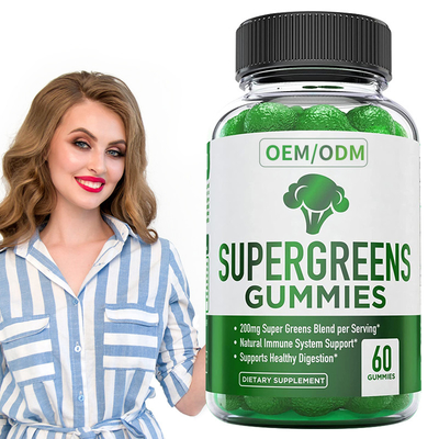 Super grünes gummiartiges Vitamin-basierte wesentliche Vitamin-und Mineral-Anlage immune Stützdiätetische Ergänzung