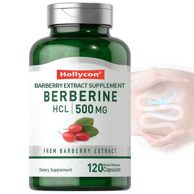 Berberitzenbeerauszug-kardiovaskulärer Kräuterergänzung Berberine HCL FDAs Berberine Kapsel-500mg