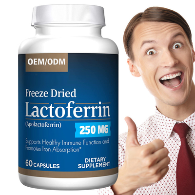 60 Stück Lactoferrin-Kapseln unterstützen eine gesunde Immunfunktion und fördern die Eisenaufnahme