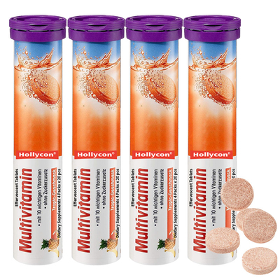 Multivitamin Vitamin C Nahrungsergänzungsmittel OEM 1000 mg Brausetabletten 4 Packungen à 20 Stk