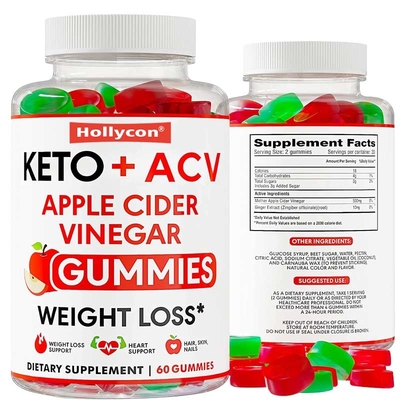 OEM Keto Apfelessig Fortgeschrittenes Gewichtsverlust Fettmanagement Abnehmen Gummies