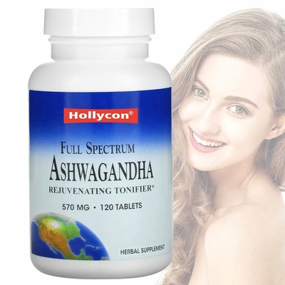OEM Ashwagandha Wurzel Hautbleichung Kapseln 120 Tabletten Einfach zu schlucken Kalzium