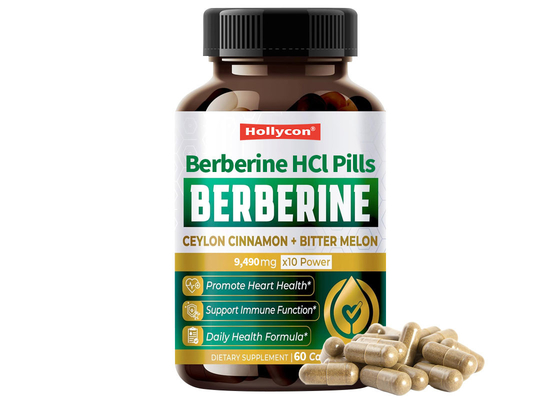 HALAL Berberin HCL Kapseln Immunsystem-Booster Ergänzung Unterstützung zur Gewichtskontrolle
