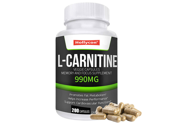 Private Label L-Carnitin Kapsel 200 Pillen helfen Fett zu verbrennen Gemüse Kapseln unterstützt