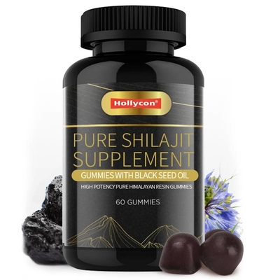 Reine Shilajit-Ergänzungsgummies mit schwarzem Samenöl mit hoher Wirksamkeit