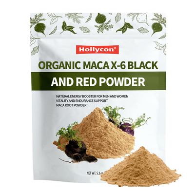 Bio-Maca X-6 Schwarz-Rot-Pulver Natürlicher Energieschub für Männer und Frauen Maca-Wurzelpulver