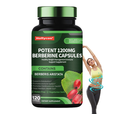 Potente 1200 mg Berberin Kapseln Gesundes Gewichtsmanagement Immununterstützungspräparat