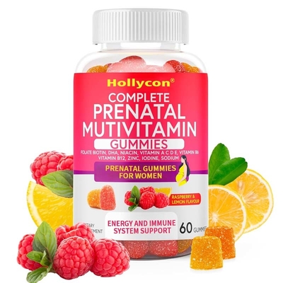 OEM DHA Folsäure Vitamin B C D Für fetale und neuronale Unterstützung Schwangerschaft Pränatale Kaugummi