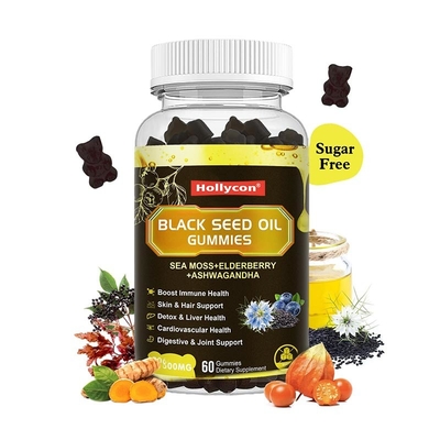 Zulieferer Schwarzkümmelöl Irisches Meeresmoos Gummies Ashwagandha Extrakt Immunhilfe
