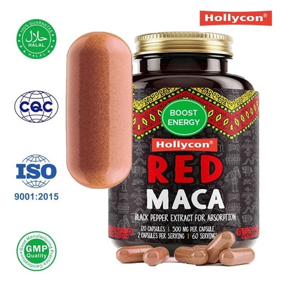 Organic Red Maca Root Kapseln Männliche Verbesserung Pillen Steigern Energie