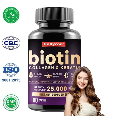 Haarwachstum Vitamine Kapseln mit Biotin Kollagen fördern das Haarwachstum