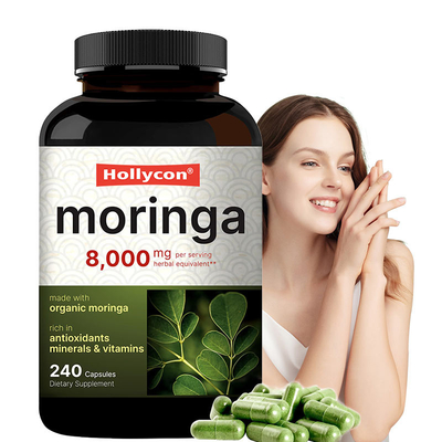 Biologische Moringa-Blätterpulver Ergänzung Moringa-Blätter-Extrakt OEM Hautgesundheit Immunantioxidans