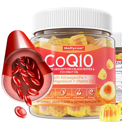CoQ10 Gummies mit Vitamin D3 für die Gesundheit der Muskeln und Knochen und die kognitive Funktion