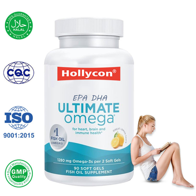 Hersteller Omega 3 Fischöl Softgels EPA DHA Ergänzung fördert die Gesundheit des Gehirns und des Herzens