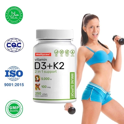 Vitamin D3 K2 Softgels für Immunherz und Knochengesundheit mit Kalziumunterstützung
