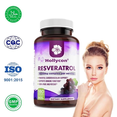 OEM-Resveratrol-Kapseln für Antioxidantien und Verdauungsgesundheit