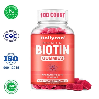 OEM Biotin Gummies fördert das Haarwachstum, verhindert Ausdünnen und Haarausfall