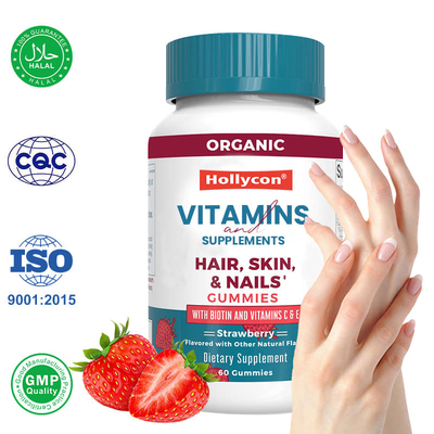 Private Label Vitamin Ergänzung Biotin Gummies Unterstützung Hautpflege Nagelstärke