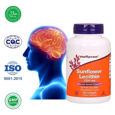 Fabrik-Sonnenblumen-Lecithin-Softgels unterstützen die Gesundheit des Nervensystems und die Zellfunktion