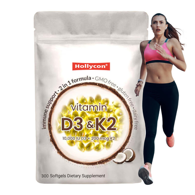 Lieferant Vitamin D3 K2 Ergänzung Softgel Unterstützung Kalziumabsorption Knochengesundheit