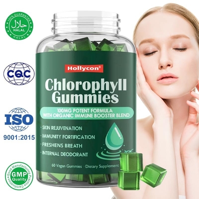 Großhandel Chlorophyll Gummies Deodorant Atmen Sie frisch Immun- und Verdauungsunterstützung