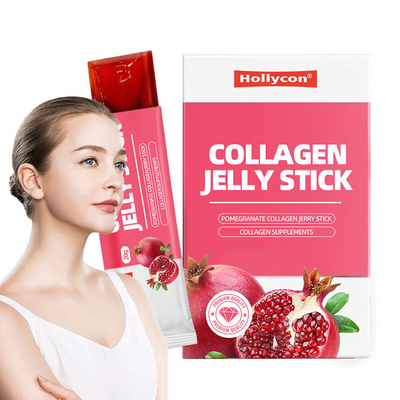 Premium Granatapfel Kollagen koreanische Schönheit Kollagen Gelee Stick Niedrigmolekulare Fisch Kollagen Granatapfel Jerry Stick