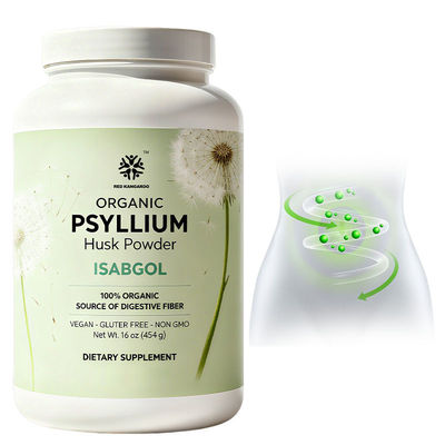 OEM / ODM Bio Flohsamenschalenpulver 16 oz - Bio-Flohsamenschalenpulver für Darmreinigung & Regelmäßigkeit - Premium Ballaststoff Ergänzung - Vegan, Glutenfrei, Gentechnikfrei, ohne Zuckerzusatz, individuelle Formel