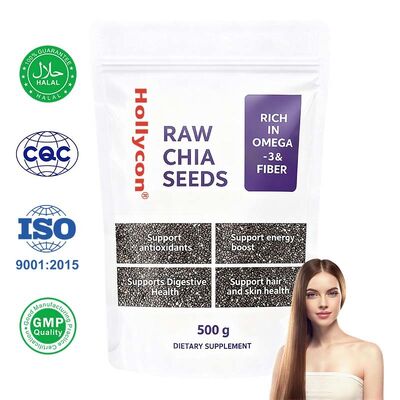 OEM / ODM Chiasamen 500g, Packung mit 1 | Samen zum Essen | Samen zur Gewichtskontrolle | Reich an Kalzium, Protein & Ballaststoffen, ohne Zuckerzusatz, individuelle Rezeptur