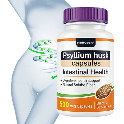 OEM/ODM Erwachsene Psyllium Husk Kapseln Verdauungsgesundheit und Regelmäßigkeit Unterstützung Glutenfreie Nahrungsergänzung