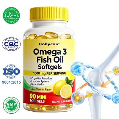 Hochwirksames OEM-Omega-3-Fischöl, 1000 mg pro Portion, 90 Kapseln für die Gesundheit von Herz und Gehirn